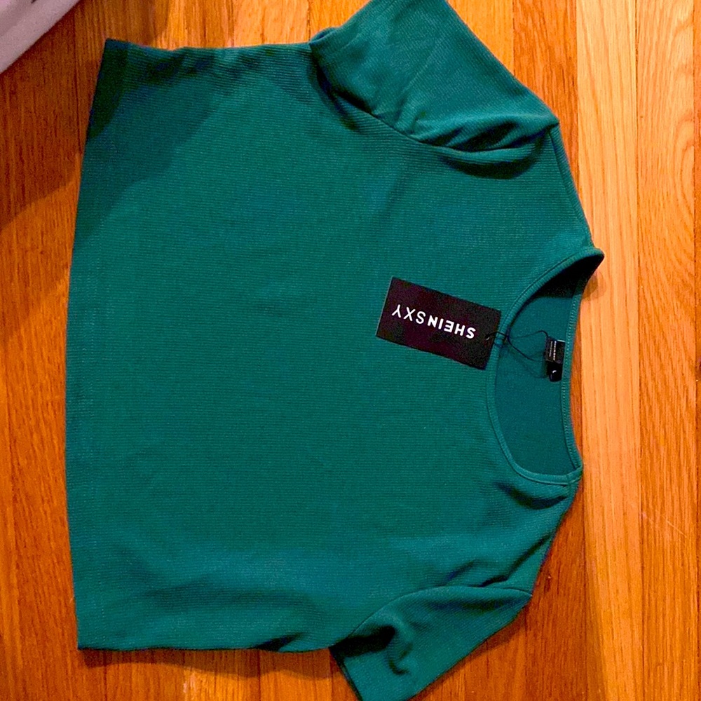 Shein crop top trend green Gucci green